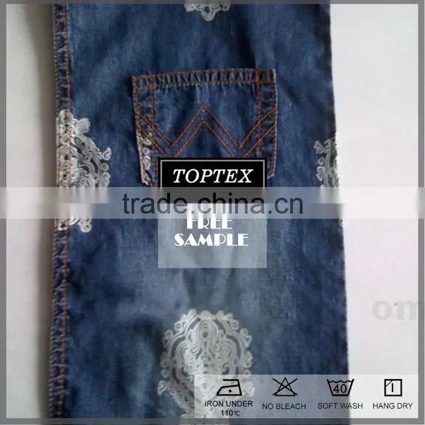 4.5oz Tear-Resistant 100 % Cotton Twill Denim Fabric photo-3