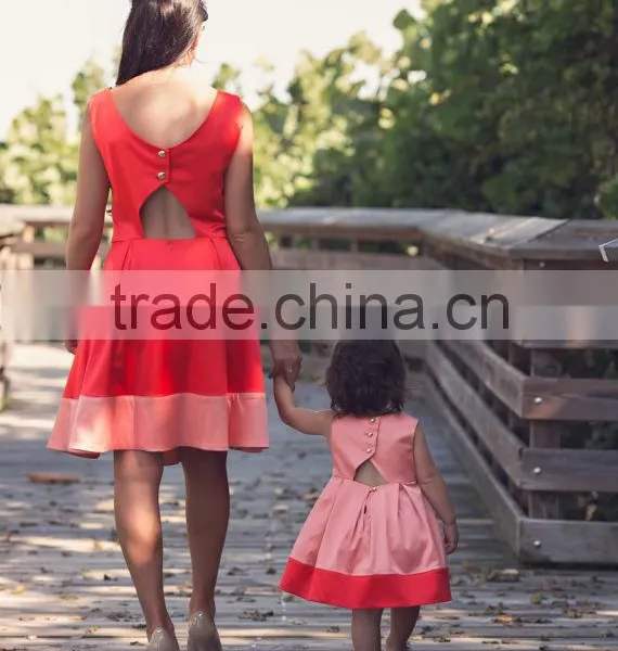 High Quality Mother And Daughter Matching Dresses Mommy Daughter Dress Mother And Daughter Matching Outfits photo-2