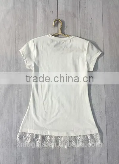 2016 New Design T-shirt for Girls OEM photo-3