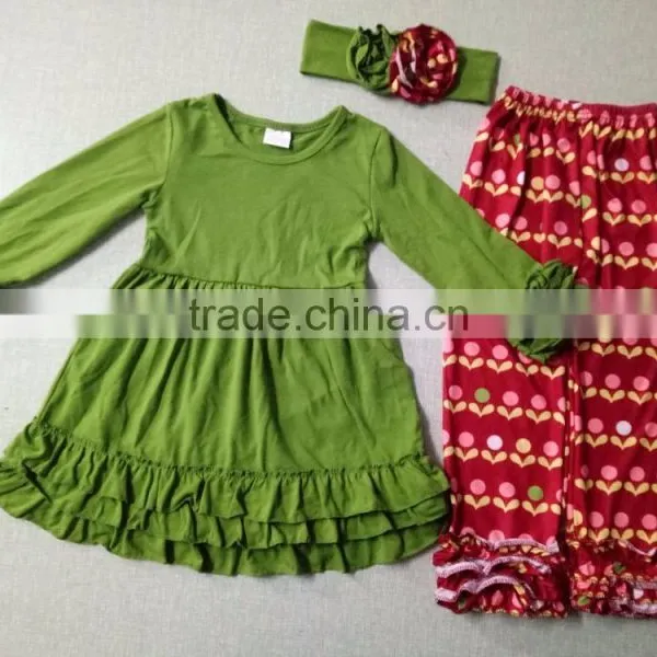 2016 Children Girls Printed Fall Boutique Girl Clothing Sets Fashion Kids Clothes photo-2