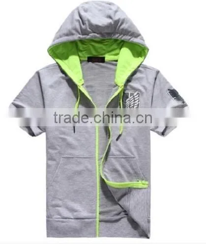 Walson New Cospaly Attack on Titan Unisex Hoodie T-shirt Short Sleeve Costumes 4 Colors photo-3