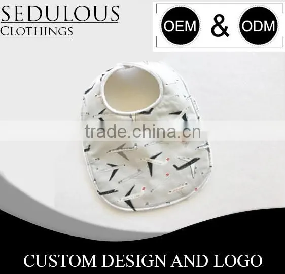 100% Cotton Stylish Boys Baby Bibs With Private Label and Custom Designs