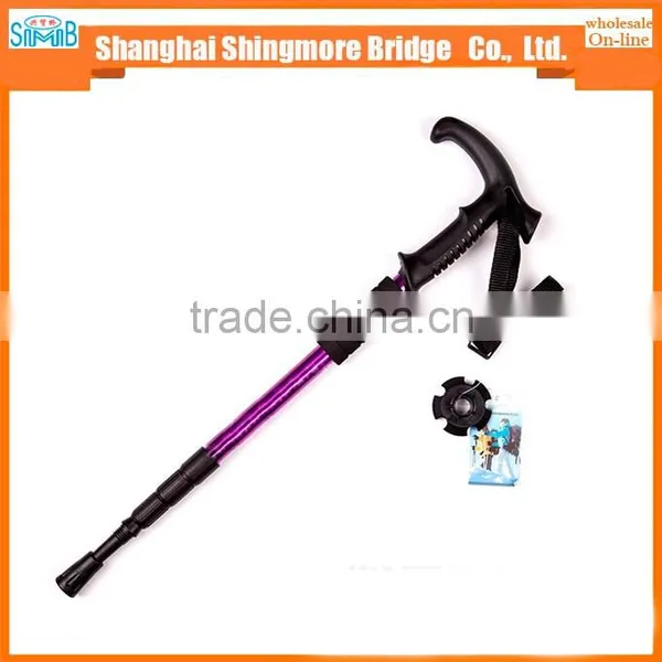Cheap Wholesale High Quality 4 Section Aluminium Alloy Hiking Stick photo-6