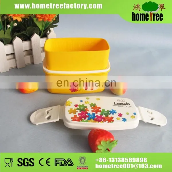 220ml 2 Compartments Plastic Food Container Rectangular With Lid photo-3