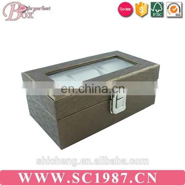 Custom Luxury pu Leather Watch Box Lock photo-6