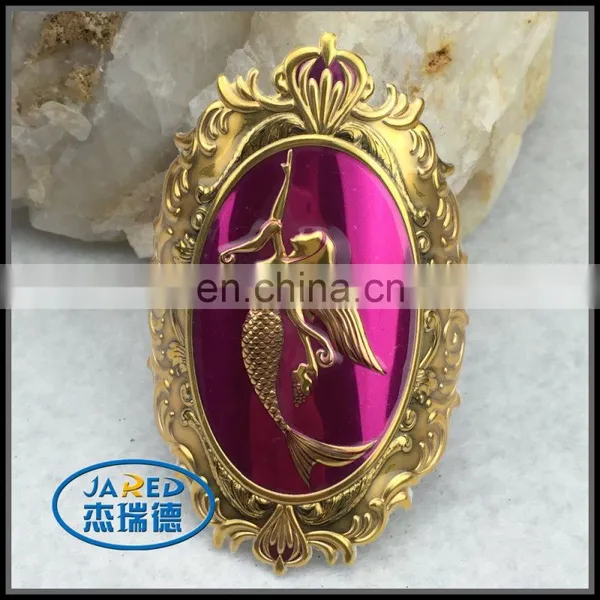 Factory Price Custom Luxury Metal Two Tone Color Printed 3d Wine Emblem Label With Good Sticker photo-3