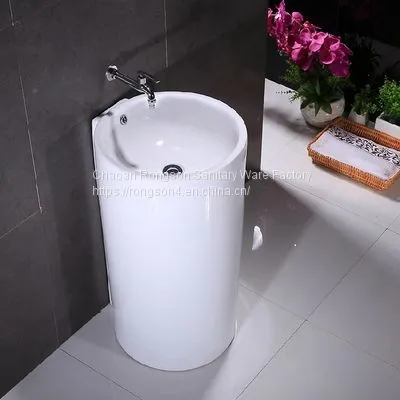 China Big Size Floor Mounted Single Hole One Piece Pedestal Wash Deep Sink Manufacturer With Competitive Price for Sale photo-2