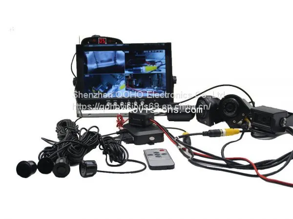 7inch Quad Monitor With 128GB SD Slot,Radar System and Rear View Camera System