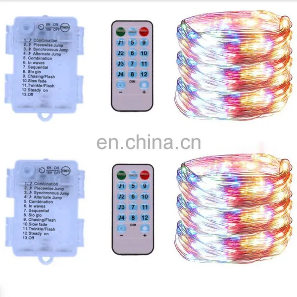 IP65 2020 Amazon USB Battery Box New Fairy Music Christmas LED Copper Holiday String Lights With Remote Control photo-3
