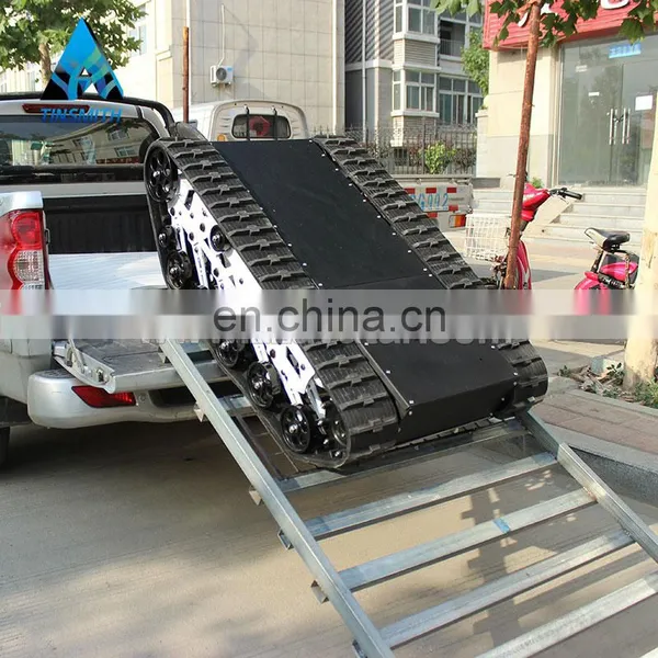 Outdoor Remote Controlling Mobile Rubber Robot Platform Tracked Vehicle photo-3