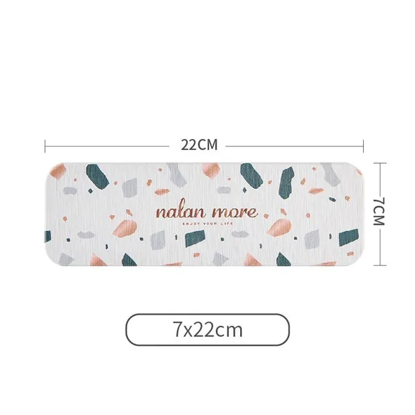 Sheenyoo Terrazzo Pattern OEM ODM Diatomite Stone Bath Mat Set photo-4