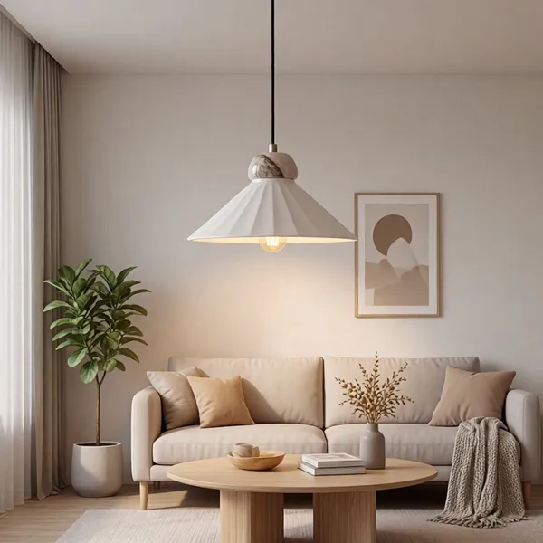 Fine Bone China Lamp Shade OEM Cream White Translucent Luxury Living Lampshade Wholesale photo-5