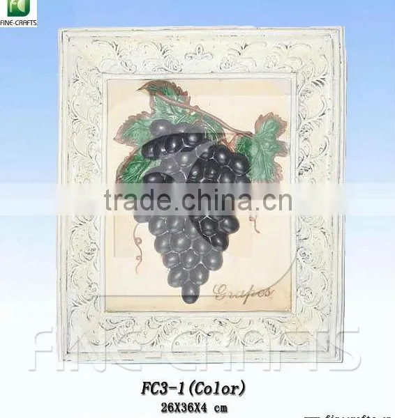 Polyresin Wall Art With Grape