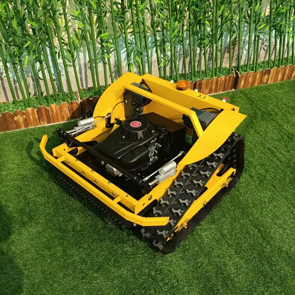 Wireless Brush Cutter Self-Locking Worm Gear Garden Robot Mower Lawn Mower on Tracks For Large Landscapes