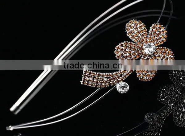 Wholesale Elegant Diamond Flower Headband Hairband For Women Fashion Korean Hair Accessories photo-4