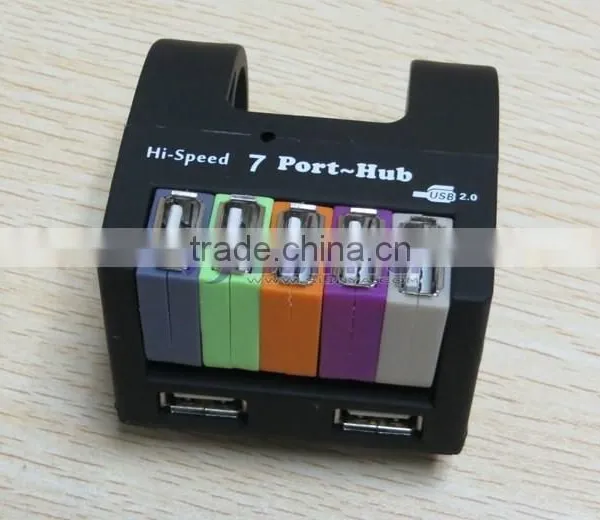 USB 2.0 Drive Port Power Adapter 7 Ports Hub For Computer Laptop Accessory photo-3