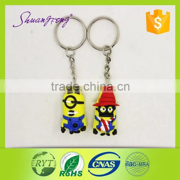 2016 Custom Design Promotional Rubber Keychain,3D Rubber Keychain photo-4