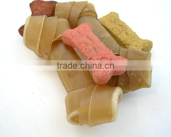 Natural Rawhide Knotted Dog Chew & Pet Snacks Food photo-2