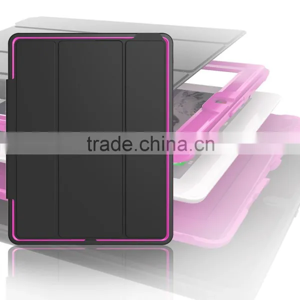 Luxury Wake Sleep Function Folding Stand PU Leather PC Back Cover Shockproof Protective Case For IPad 2/3/4 TB-0278 photo-5