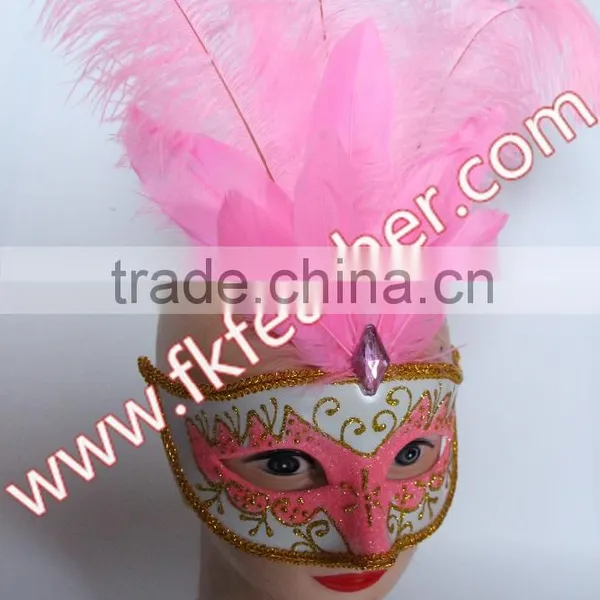 Purple Goose Feather PVC Venetian Fashion Mask Wholesale photo-6