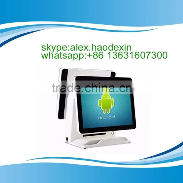 All in One 15 Inch Android Pos Terminal With Dual Screen GSM Touch Pos Terminal GC066 photo-2
