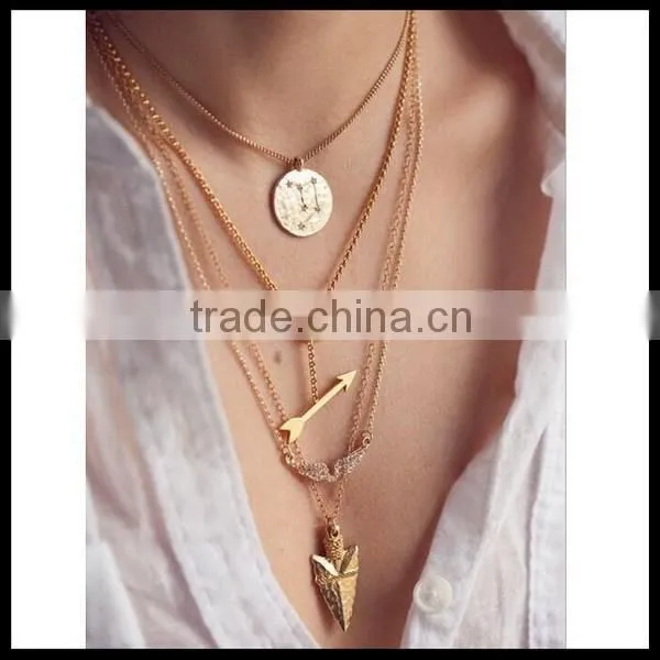 Delicate Layered Necklaces, Set of 4 Thin Gold Chain, 14K Gold Fill Dainty, Delicate Necklace Set by Layered Quality Choice photo-2