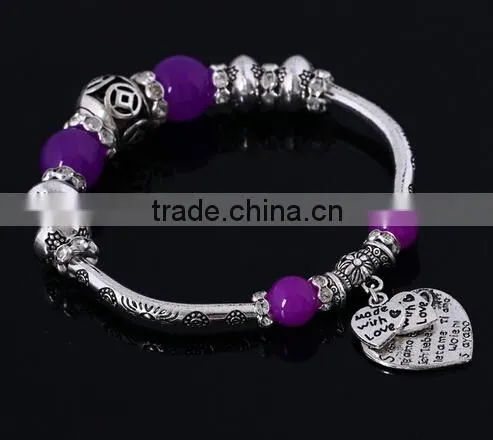 TOP BEST SELLING Wholesale Elegant DIY Heart Bead Bracelet/ photo-3