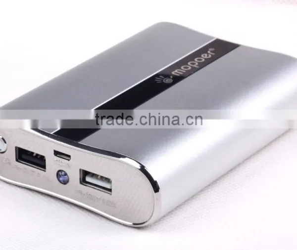 Hot-selling 10000mAh Portable Battery Power Banks Aluminium Casing Dual USB Output photo-2