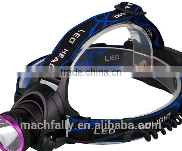 Machfally Wholesale Product 3- Mode 500 Lm XML T6 Led Rechargeable Headlamp 10w Telescopic Zoom Strong Light Headlamp For Camp