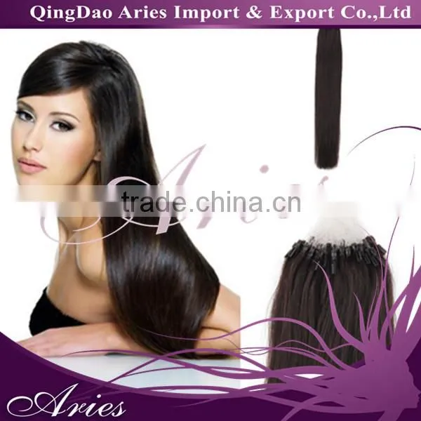Top Quality 18" Ombre Two Colors Natural Silky Straight Micro Loop Ring/Beads Hair Extension#12/20 photo-6