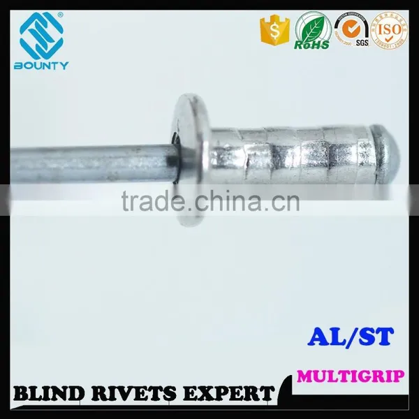 HIGH QUALITY FACTORY DOME HEAD ALU/ST MULTI-GRIP POP RIVETS photo-2