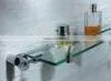 Bathroom single tier glass shelf