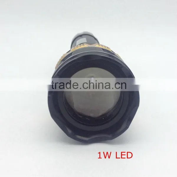 1W Powerful Led With 3D Batteries Zoom Adjustable Flashlight photo-3