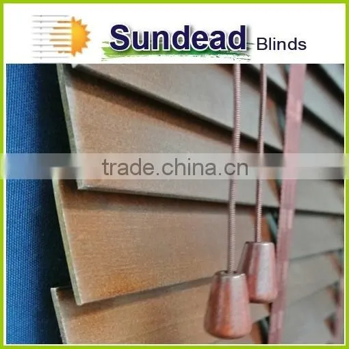 Paulownia Basswood 2 Inches Natural Horizontal Window Blinds With Fauxwood Valance for Home Decor photo-3