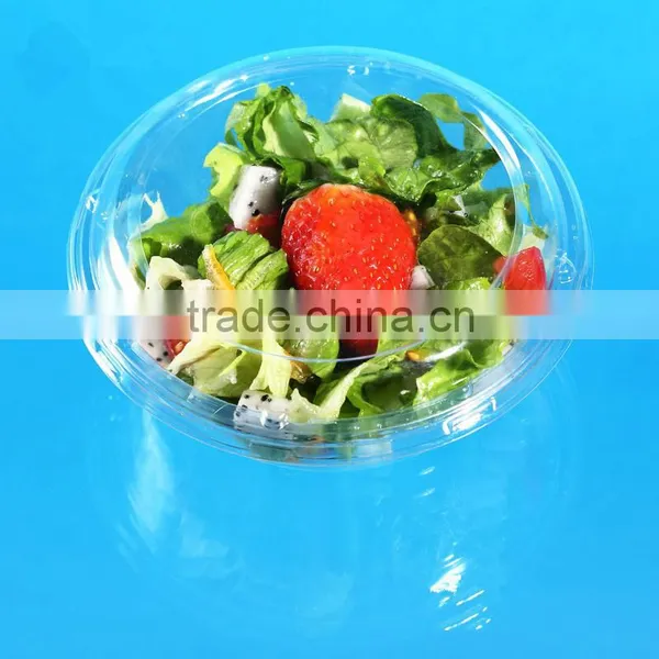 Plastic clear fruit salad clamshell packaging boxes with lid