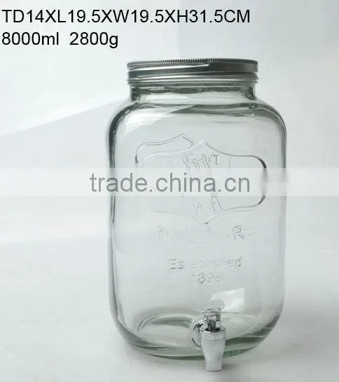 Mason Jar With Tap and Metal Lid