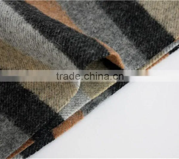 Colorful Stripe Pure Wool Scarf With Fringe photo-4