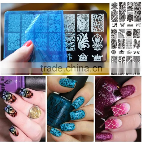 Newest BC series rectangular Style Stamping nail art plate
