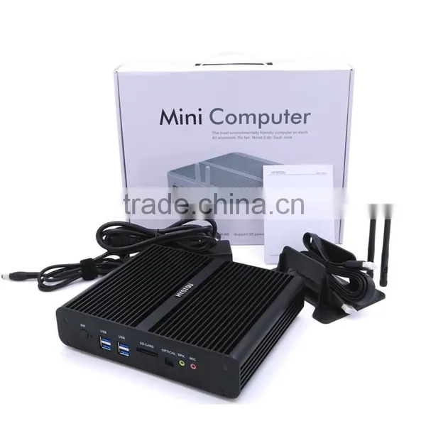 Barebone Fanless Mini pc Intel i7 4650u HD 5000 Dual HDMI 2 Ethernet Gaming Computer Supplier's Choice photo-5