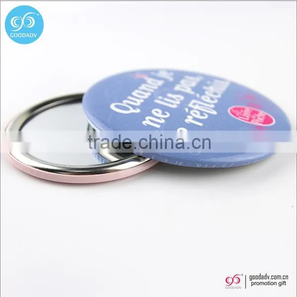 Personalized Single Side Hand Mirror Promotion Custom Round Tin Mirror photo-5