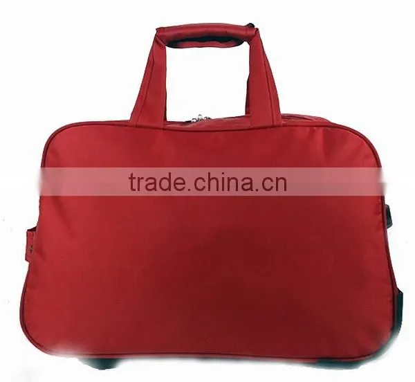 Trolley Bag Red Color Portable 600D Oxford Trolley Travel Bag photo-4