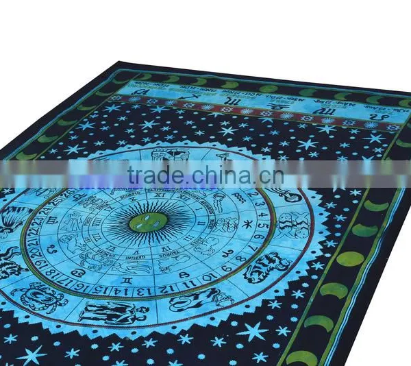 Sanganeri Printed Mandela Tapestry Wall Decor Throw Table Cover 100% Cotton Bedspread Indian Jaipur Manufacturer & Wholesaler photo-3