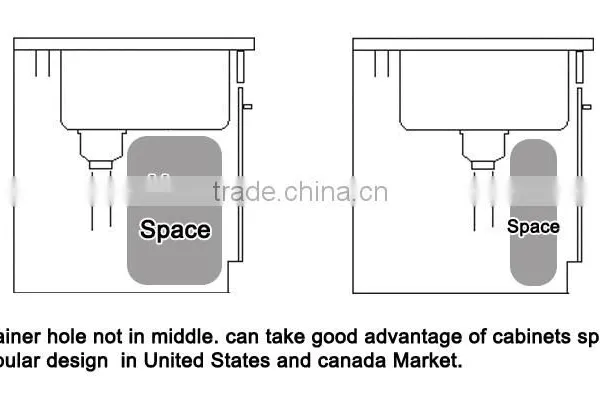 European Style Handmade Kitchen Sink Cabinet Under Counter Stainless Steel Sinks -- R10-3018 photo-2