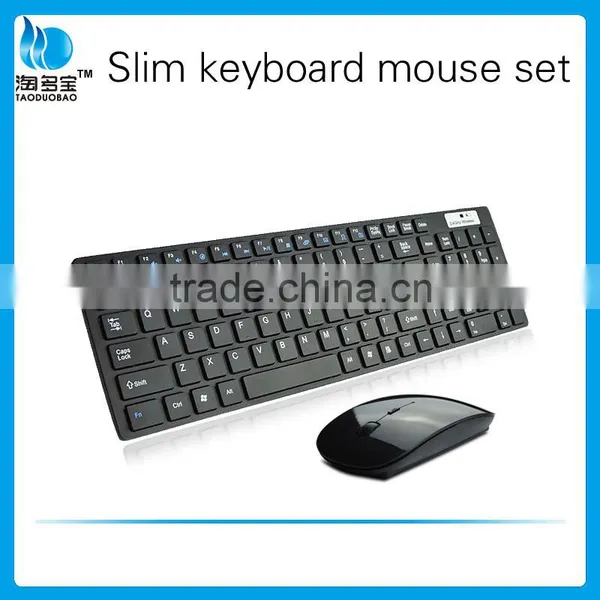 Slim Usb Ergonomics Standard Wireless Keyboard Mouse Set for PC photo-2