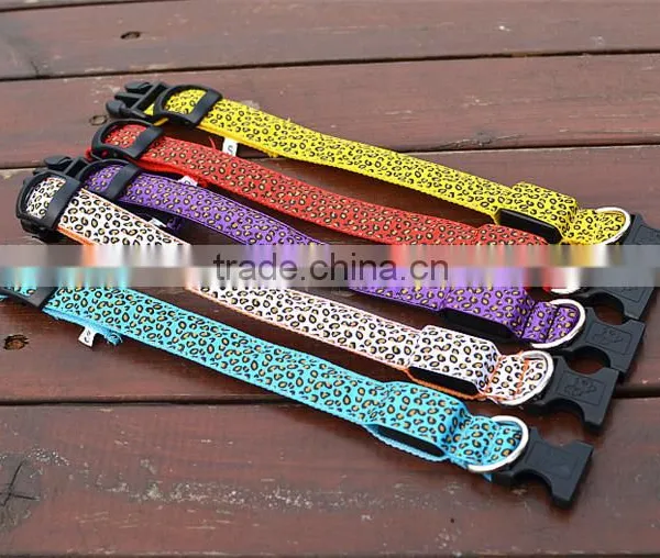 LED Collar Leopard Print Design Puppy Necklace Luminous Pet Decors Productos Para Mascotas Dog Harness Led photo-5