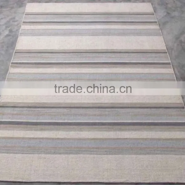Multi Colour Stripes Design Flat Weave Woolen Kelim Rugs photo-5