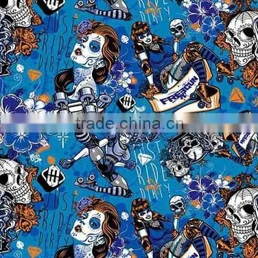 Wholesale Skull Pattern Water Transfer Printing Film/ Hydrographic Film GWD058 WIDTH 50CM photo-3