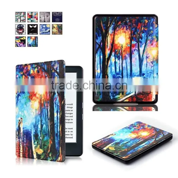 PU Hard Cover Colorful Printing Smart Case for New Kindle 2016 photo-2