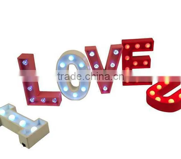 New compositive material love led letter light