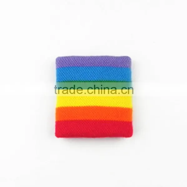Customized Cotton Rainbow Color Wristbands photo-2